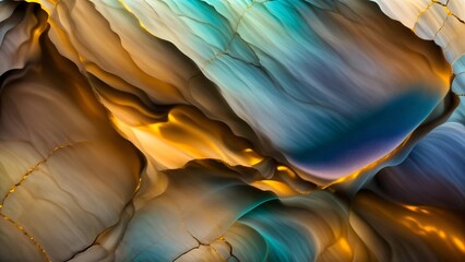 Wall Mural - Abstract colorful background with liquid neon flowing paint ink, sparkling iridescent plasma, fluid gradient.