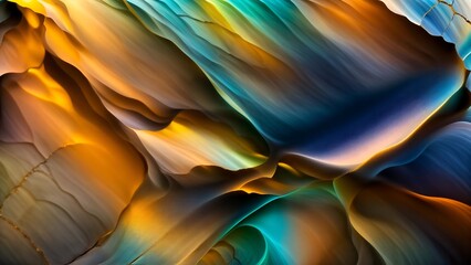 Wall Mural - Abstract colorful background with liquid neon flowing paint ink, sparkling iridescent plasma, fluid gradient.