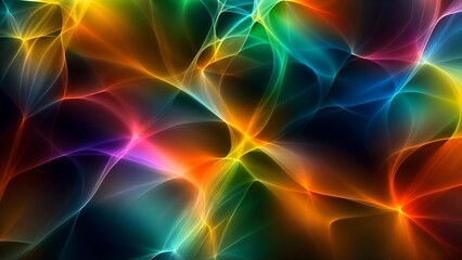 Wall Mural - Abstract colorful background with liquid neon flowing paint ink, sparkling iridescent plasma, fluid gradient.