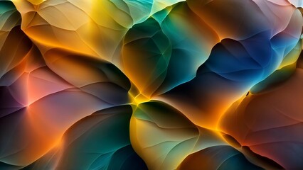 Wall Mural - Abstract colorful background with liquid neon flowing paint ink, sparkling iridescent plasma, fluid gradient.