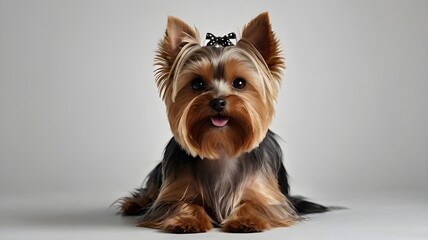 yorkshire terrier portrait close up