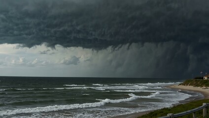 Poster - Waterspouts twisting off the coast.