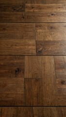 Wall Mural - Wooden parquet flooring texture close-up.