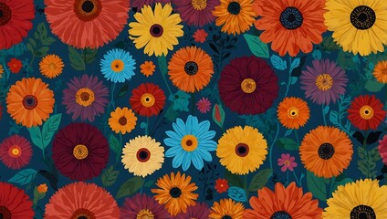 Canvas Print - Yet another floral composition with vibrant flowers.