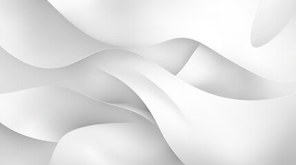 Wall Mural - abstract white background with wavy lines and soft curves.