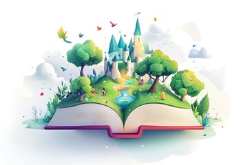 Illustration of books stack. School item. Education image for design.