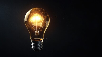 Creative Concept of a Glowing Light Bulb