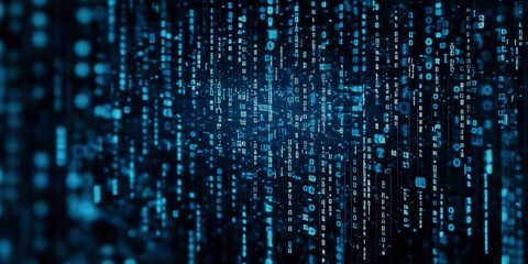 Wall Mural - technology computer network cyber crime security hacker virus programming abstract binary codes and 