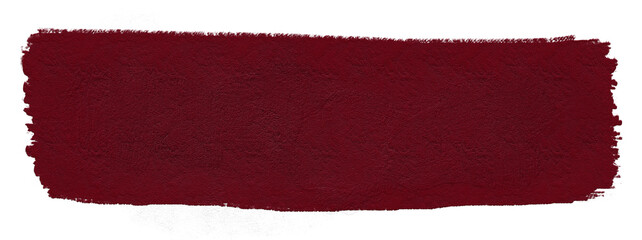 Brush stroke in rich burgundy with a textured surface on a transparent background