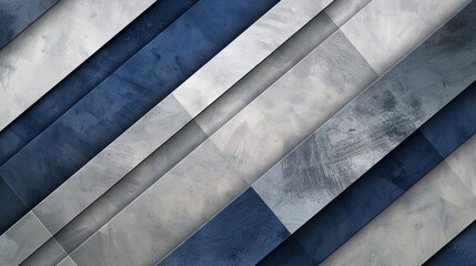 Canvas Print - Modern wallpaper with gray to navy gradient highlighted by silver diagonal stripes backdrop