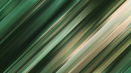 Canvas Print - Gradient from green to sage wallpaper with crisp diagonal bronze and white stripes