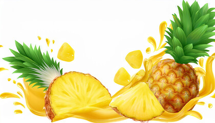 pineapple and bananas