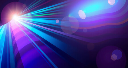 Wall Mural - vibrant blue and purple background with a bright light shining through, creating a mesmerizing effec