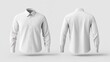 © B 7 YOU - White long sleeve shirt mockup with front and back view.