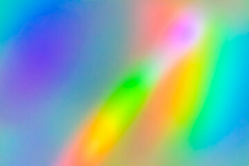 Wall Mural - abstract blur holographic rainbow foil iridescent background