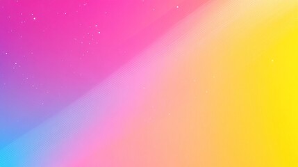 Poster - abstract diagonal gradient background with light blue, pink, orange, and yellow colors.