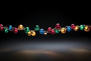 Wall Mural - a festive string of christmas lights, adorned with ornaments and tinsel, spreading holiday cheer aga
