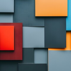 Poster - Abstract Background with Colorful Geometric Shapes