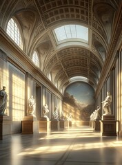 Wall Mural - Classic Statues Inside Of A Historic Building