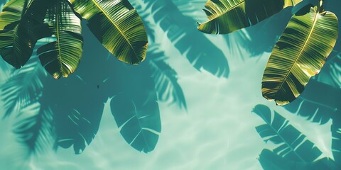 Poster - Tropical Leaves Shadow on Water