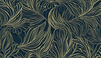 Sticker - leaves botanical modern, wall paper design, illustration