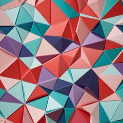 Wall Mural - abstract geometric facet compositions illustration design