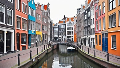 Amsterdam Canals Illustration