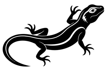 Wall Mural - lizard silhouette  vector illustration