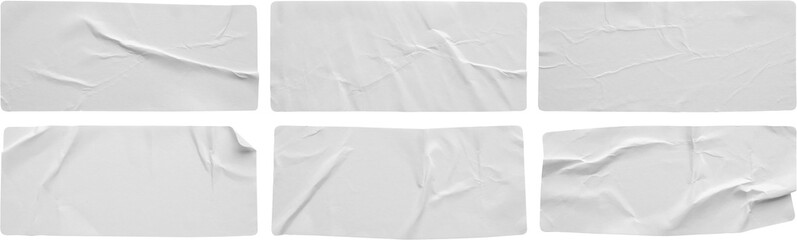 Wall Mural - paper sticker label set isolated on white background