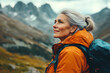 © Dawid - Elderly Woman Climbing a Mountain, Embracing Adventure and Nature