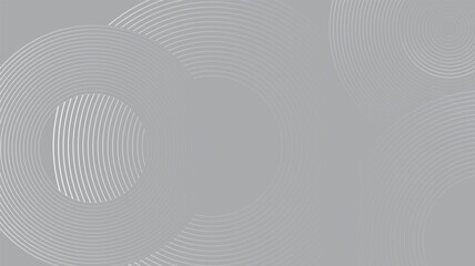 Wall Mural - abstract white background circle geometric shape gray concept futuristic. copy space for text edit.p