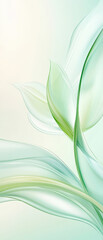 Wall Mural - A green leafy plant with a white stem