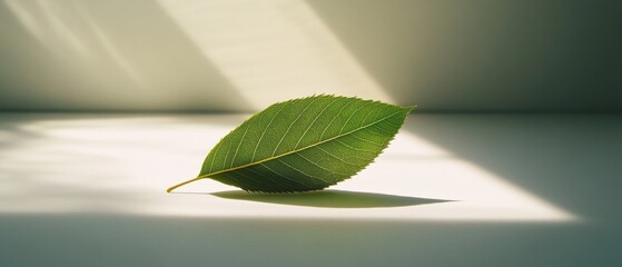 A leaf is shown on a white background