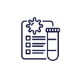 © nexusby - virus testing line icon wih lab sample
