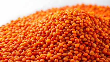 Small red orange lentils isolated on a background , lentils, red lentils, orange lentils, protein, legumes, food