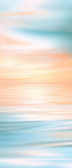 Wall Mural - a beautiful blue and orange sky with a calm ocean