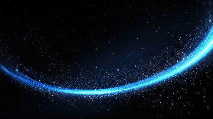Wall Mural - Blue light streak in space
