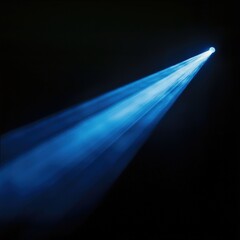 Poster - Blue light beam on black