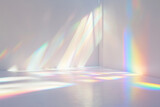 background. Prism reflecting colorful light background wall