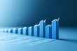 © Emongrapic - Photo blue growth graph business chart data diagram on success financial presentation background