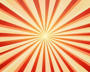 Wall Mural - orange and  tan color retro sunburst background