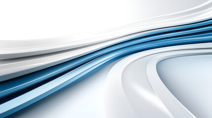 Wall Mural - abstract design with flowing blue and white curves creating a modern and sleek background suitable f