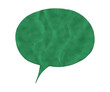 © Arma Design - Green speech bubble with a crumpled paper texture on a transparent background