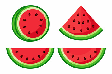 Canvas Print - A set of ripe watermelons