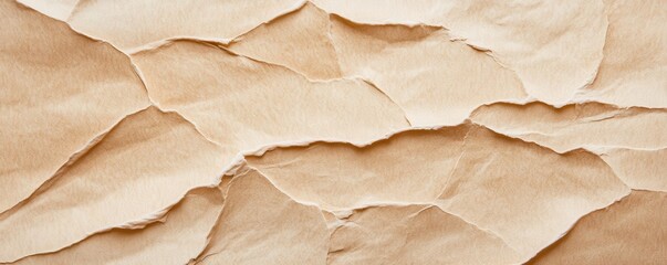 abstract background with beige crumpled paper texture.