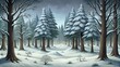 © wira - fir woodland with snow nobody