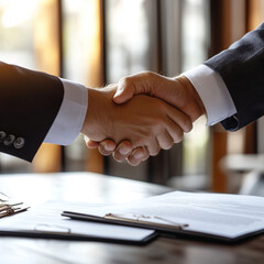 businessman man deal contract handshake hand shake deal agent business client agreement signing document shaking hands