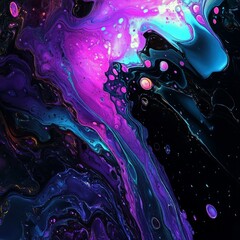 Wall Mural - a stunning abstract image that captures the flow of vibrant colors. this artwork features shades of 