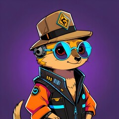 Poster - Cool Meerkat in Sunglasses