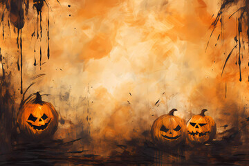 Halloween, scary, terrifying, October, autumn, Background Concept, artwork and digital art, wallpaper, generative AI,	